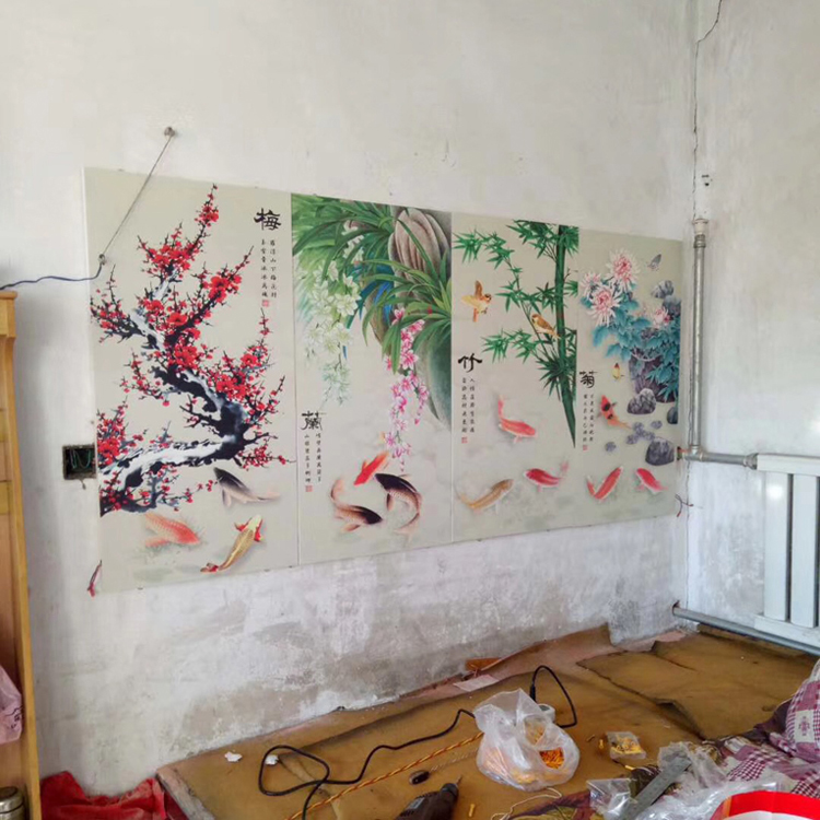 梅兰竹菊电暖画